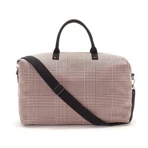 NWT Lulu Dharma Weekender Duffle Bag in Pink Plaid Fraiser Houndstooth